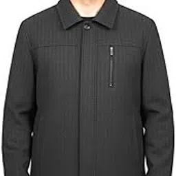 addplus XXL Charcoal Wool Blend Overcoat Men’s Classic Winter Coat Zip Pocket Formal Business-picture-19