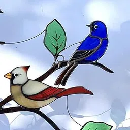 TOG Stained Glass Hummingbird Suncatcher Metal Birds Home Windows Hanging Decor'|Home & Garden| Home Decor| Suncatchers & Mobiles'-picture-15