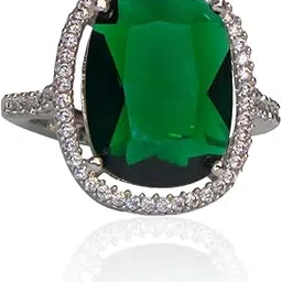 manikya Brass stone Studded Plated Cocktail Finger Ring-picture-36