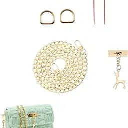 Chuppinz Plastic Canvas Sheet for Bag Making, DIY Handbag Craft Kit with Knitting Needles, D Rings, Snap Button, Chain Strap and Deer Charm for Creative Crafting-picture-25