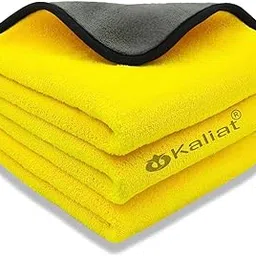 KALIAT Premium Microfiber Cleaning Cloth (Pack of 3) | 600 GSM, 40x40 cm | Ultra Absorbent, Lint-Free Towel for Car, Bike, Home, Kitchen, Laptop | Magic Wash Duster Kapda | 2025 Essentials-picture-10