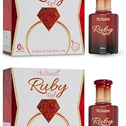 Al-Nuaim Ruby Red Attar - Pack of 2 (9.9ml Each) | Alcohol Free | Attar Roll On | Luxury Scent With Long Lasting Fragrance-picture-39