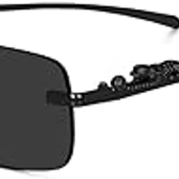 piraso Retro Luxury Black Metal Frameless Rectangle Leopard Black Lens-picture-41