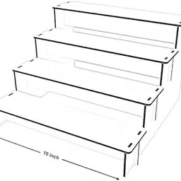 BIGIMALL Clear Acrylic Riser Stand for Funky Figure Display,Stand 4 layer / 4 step (SMALL, 10 inch x 10 inch x 6 inches) (PARTS NEEDS TO BE CAREFULLY ASSEMBLED). Product is for light weight objects display-picture-37