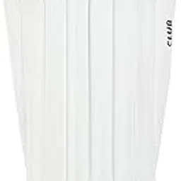 SG Club Wicket Keeping Legguard | Color: White | Size: Junior | Material: Polyvinyl Chloride (PVC) | Adjustable | High density sponge | Wear resistant | For Men & Boys-image-0