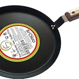 amicus Pure Iron Tawa for Dosa Roti Chapati Paratha, Flat Iron Dosa Tava with Wooden Handle, Induction Friendly, 27 Cm,1.4 Kg, Black-picture-23