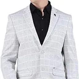 cantabil Blazer for Men | Premium Casual Blazer Slim Fit Notched Collar Terry Rayon Fabric Checkered Pattern (P_MBZC00091)-picture-43