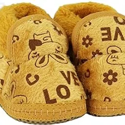 neska moda Unisex Baby Brown Booties-picture-14