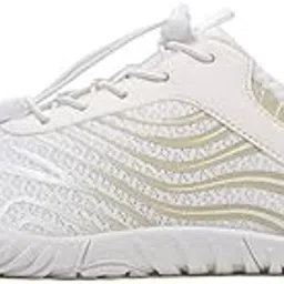 Anti-Slip Rubber Athletic Hiking Water Shoes for Mens Womens | Barefoot Aqua Swim Walking Shoes | Five-Finger Shoes | Running Shoes Lightweight Sneakers - Color: White-A | Size: 36-image-58