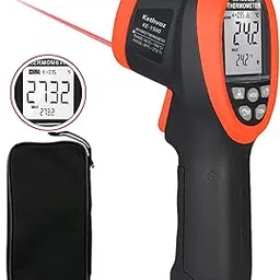 Kethvoz Non Contact Infrared Thermometer Gun, Laser Temperature Gun with -58°F to 2732°F (-50°C to 1500°C) Range, High Accuracy for Industrial, HVAC, Cooking, Pizza Oven, BBQ & Home Use image 1