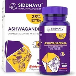 Siddhayu Ashwagandha Tablet | Enhances Immunity and Strength | Rejuvenates Mind & Body | 60 + 20 free Tablets-picture-29