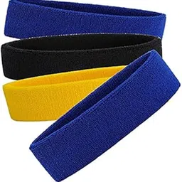 R-LON Workout Headband for Women & Men - Moisture Wicking & Non-Slip Exercise Hairband or Sports Sweatband -Ideal for All Sports Like Tennis, TT, Badminton, Running and Yoga (4 PC) a20-image-80