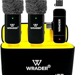 WRADER Pro-Grade 360° Omnidirectional Dual Wireless Mic with Fur Noise Reduction Microphones for Video Recording, Vlogs, Reels & Interviews (Black, ABS Plastic Body, for Type C Mobiles/iPhones)-picture-59