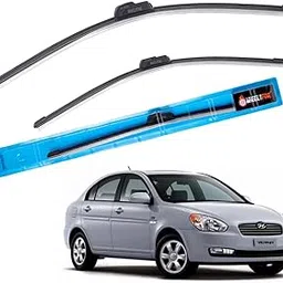Wheelyfine Windshield Car Wiper Blades Frameless Water Repellant Scratch Proof Cleaning Wiper Blades Refills Suitable for Verna (Mc) (2005-2012) Dr 24"/Pa 16"-image-26