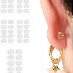 100 Pcs Premium Earlobe support patches for heavy earrings Ear lobe support tape Ear stickers for heavy earrings & big Jhumkas | Big Ear hole closer tape & ear support for heavy earrings-picture-18