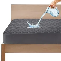 King Size Waterproof Cotton Quilted Mattress Protector | Breathable, Hypoallergenic & Noiseless Bed Cover | Ultra Soft Fitted Bed Protector - King Bed Size (78x72 Inches, 6.5x6 ft, Grey)-picture-19