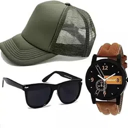 capiteum Stylish Dial Watch, Stylish Sport Baseball Cap & Stylish Aviator Wayfarer Sunglass for Men's and Boy's (Pack of 3)-picture-50