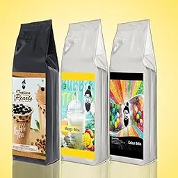 Zawaa Foods- Assorted (Bumble Tea & Mango Tapioca Pearls 500g each) | Bubble Tea Popping bursting Boba Pearls | Vegan | Perfect for Ice-cream, Bubble boba tea, smoothies, falooda, puddings, cakes, Froyo, Milkshake, Coffee- Hot & Cold Milk drinks-picture-26