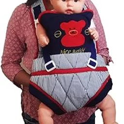 MammaChamp Baby Carrier Bag/Carry Sling/Kangaroo Bag/Hands Free 3 in 1 Baby with Safety Belt and Buckle Straps, for 3-16 Months (Blue)-picture-15
