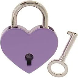 ZOOMELLA 2X VintaHeart Shaped Padlock Travel LuggaSafety Lock Set Purple M|Other Locks| Locks-picture-16