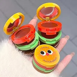CAPPUVINI Butter Burger Lip Paste | Baby Pink Brown Red Wine | Non-Sticky Long-Lasting | Creamy Velvet Matte Finish Lipstick | Cute Round Burger Shape Lip Balm Pots | For Teens & Makeup Lovers | Lip Care Combo Pack Set For Women-image-87