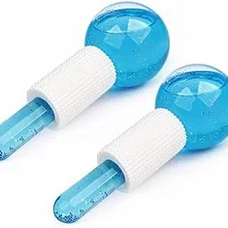 Facial Ice Roller Beauty Globes for Skin Cooling & Massage | Cold Therapy Face Massager to Reduce Puffiness, Tighten Pores & Improve Blood Circulation | Ice Facial Tool for Women & Men (Pack of 2) Multicolor-picture-39