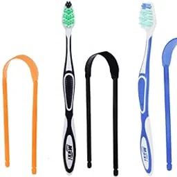 MAXI Adult Expert Soft Bristles Manual Toothbrush With Dual Action Tongue Cleaner-Oral Hygiene Kit, Perfect Combo For Family, Multicolor (Pack Of 3) image 1