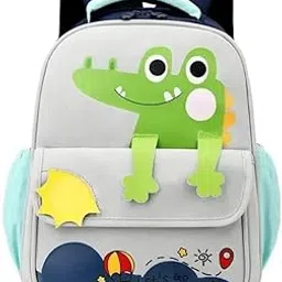 myneemoe Cute Crocodile Kids School Backpack – Lightweight, Waterproof & Durable Bag For Kindergarten | Soft Straps, Fun Design & Spacious Compartments-picture-27