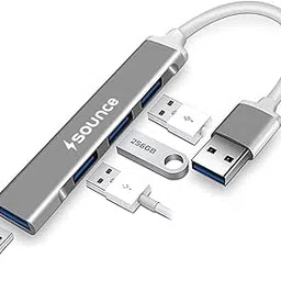 Sounce 4-Port USB 3.0 Hub for PC – High-Speed Aluminum USB Hub Compatible with PC, MacBook, Mac Pro, Mac Mini, iMac, Surface Pro, and XPS. 4-Port High Speed USB Hub with Aluminium Shell-image-97