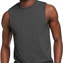 Men�s Designer Round Neck Cotton Muscle Tee Vest Casual Sleeveless/Classic Soft Stretchable Short Crew Undershirt-image-59