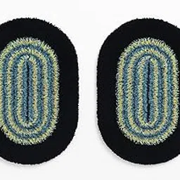 AAZEEM Oval Braided Entryway Rug, Farmhouse Kitchen and Floor Mat for Indoor/Outdoor Use, Door Mat with Anti-Slip Pads for High Traffic Areas, Rug Without | Multicolor|Pack of 2|-image-6