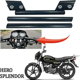 Golden Fox 3 Piece Bike Handle Bar | Universal Motorcycle Modification Handle Bar for All Models | Strong Metal Build & Comfortable Riding Support-picture-36