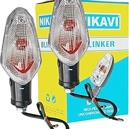 NIKAVI INDA09 Blinker Indicator Assly. Compatible for Hero Passion Pro Latest (Set of 2) image 1