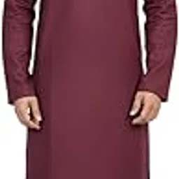 murih Men's Maroon Cotton Blend Textured Kurta Pyjama Set-picture-32