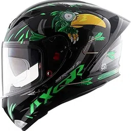 Axor Street Zazu ISI ECE DOT Certified Full Face Dual Visor Helmet for Men and Women with Pinlock Fitted Outer Clear Visor and Inner Smoke Sun Visor -Black Gold-XL-picture-37