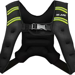 De Jure Fitness Durable & Adjustable Body Weighted Vest – 10Kg | Premium Gym & Workout Equipment | Fitness Jacket for Men & Women | Military-Style Training Vest | Black, 10 KG-image-52