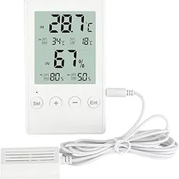 Reptile Thermometer Hygrometer with Alarm Reptile Tank Thermometer Digital Terrarium Thermometer Hygrometer In/Out Temperature Humidity Alarm for Bearded Dragon, Turtle, Reptile Tank-image-8