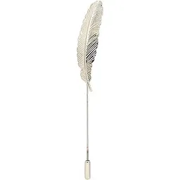 knighthood Men's Silver Feather Lapel Stick Pin Badge Suit Collar Brooch-picture-11