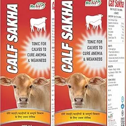 REFIT ANIMAL CARE Calf Growth Tonic Liquid Feed Supplement Syrup, Set of 2, 200ml X 2 = 400 ml, Calf Sakha-picture-18