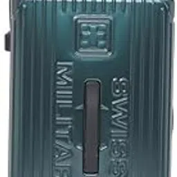 swiss military Cuboid Hard Trolley Luggage, 5-Year Warranty, TSA Lock, Strong ABS+PC Shell, 8 Smooth 360° Wheels, Premium Metal Pullers, Large Size (75cm/116L), Anti-Theft Zipper, Stylish Green Color-picture-25