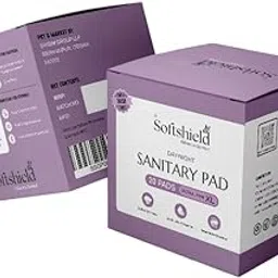 Soft Shield 100% Pure Cotton Advance Comfort 7 Layer Protection Sanitary Pads (20 Pads) (XL (Pack Of 2))-picture-37