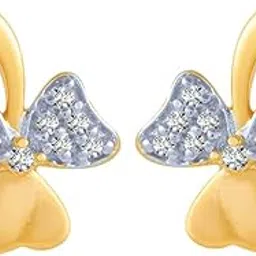 p.c. chandra jewellers 18k (750) Yellow Gold and Diamond Stud Earrings for Women-picture-34