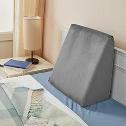 Homerz Wedge Pillow Memory Foam | 2 Years Warranty | Orthopedic Wedge Cushion for Back Support, Sleeping, Leg Elevator, Pregnancy, GERD, Anti Snoring (Grey) image 1