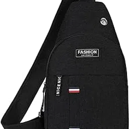 carry trip Small Chest & Sling Bag With Earphones Hole With 2-Compartment With Adjustable Strap (Size:- L-16CM, W-5CM, H-30CM)-picture-22