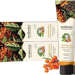 Wellwith(Ayuzera) DentoWin (100g, Pack of 2) Herbal Gum Care Toothpaste with Himalayan Sea Buckthorn Berry, Tulsi & Neem, Teeth Whitening - Natural Formula, No Fluoride-picture-10