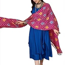 inweave Women Ink Blue V Neck Flared D66 Kurta Set-picture-25