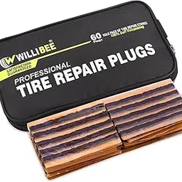 WILLIBEE (Pack of 60 Strips) Premium Heavy Duty Tubeless Tyre Puncture Repair Strips, 60 Black Puncher Repair Seal Strips for Car, Bike, SUV, & Motorcycle-picture-26
