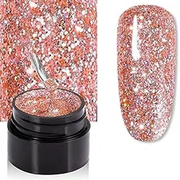 ROSALIND Glitter Gel Nail Polish Shiny Rainbow Super Glitter 5ml from BELLE GAGA™ Nail Art Design Need LED/UV Lamp to cure (Brush not Included) (A513)-image-7