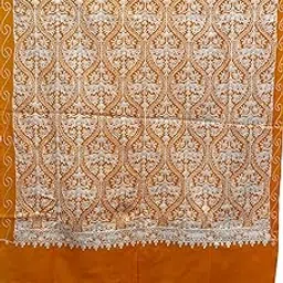 Kashmiri Shawl With Multi Color Embroidery, Indian Shawl, Aari Embroidery,Shawl Women, Kashmiri Accessory Size -28x80-image-67