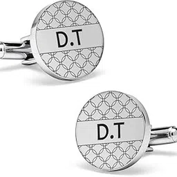 kaktiya Personalized Customized Men's Engraved Initial Cufflinks-picture-39